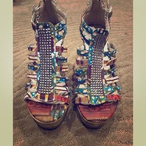 Mudd Funky Wedge Heels